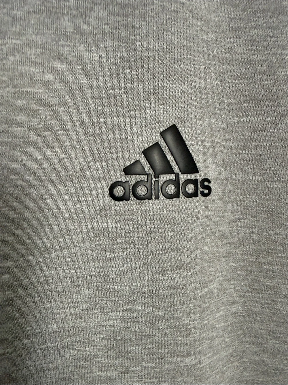 adidas Gray Men's Performance Polo with Black Logo